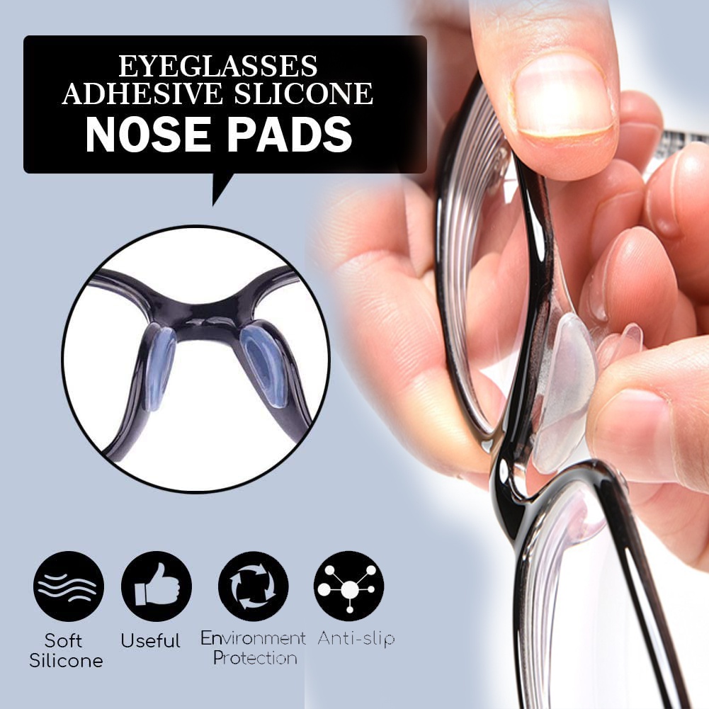 DUAL STYLE ADHESIVE NOSE PAD FOR EYEGLASSES, STICK ON, STICKER ON