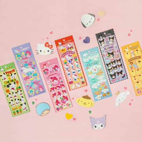Sanrio Laser Stickers Kuromi Cinnamoroll Waterproof Cuckoo Card Plate ...