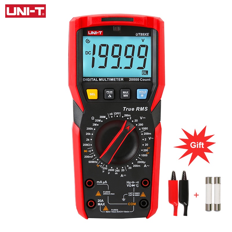 UNI-T UT89XE 1000V 20A AC DC True RMS Digital Multimeter Conductance ...