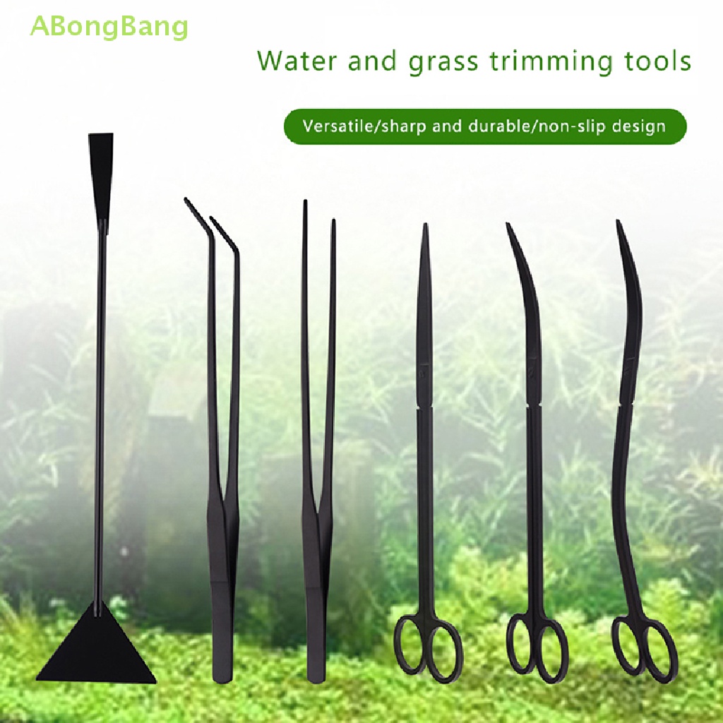 ABongBang 4/5/6PCS Stainless Steel Aquarium Fish Aquatic Plants Tool