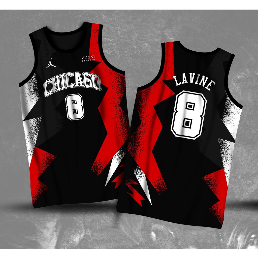 NEW Chicago Bulls Zach LaVine 8 Jersey Customized Name Number Jersey Full Sublimated Basketball Jersey Shopee Philippines