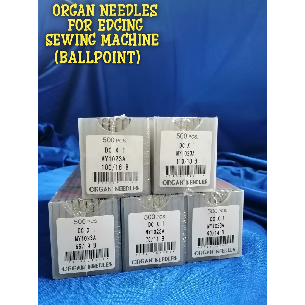 NEEDLES/ORGAN NEEDLES BALLPOINT DCX1 #9B, 11B, 14B, 16B, 18B FOR EDGING ...
