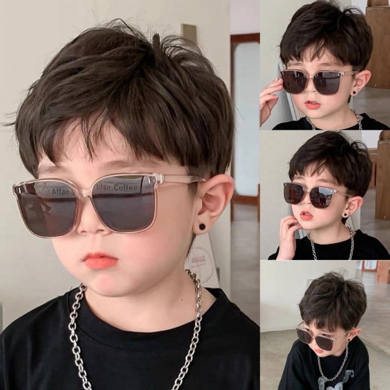 Retro Large Frame Square Rice Peg Children's Sunglasses Boys And Girls ...