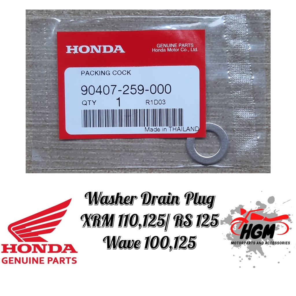 DRAIN PLUG WASHER HONDA GENUINE (90407259000) Shopee Philippines