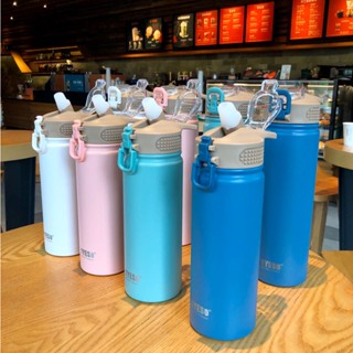 Tyeso Vacuum Insulated Bottle Tumbler With Straw Portable Stainless ...