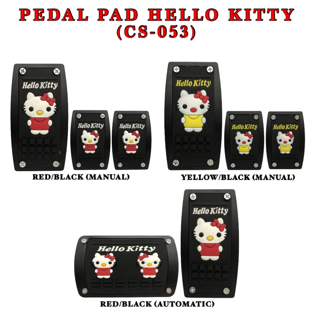 OSCPA Car Pedal Pad Munual Car Accelerator Clutch Brake Hello Kitty ...