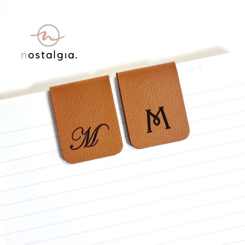 Personalized Leather Magnetic Bookmark (Free Name Engrave) | Shopee ...