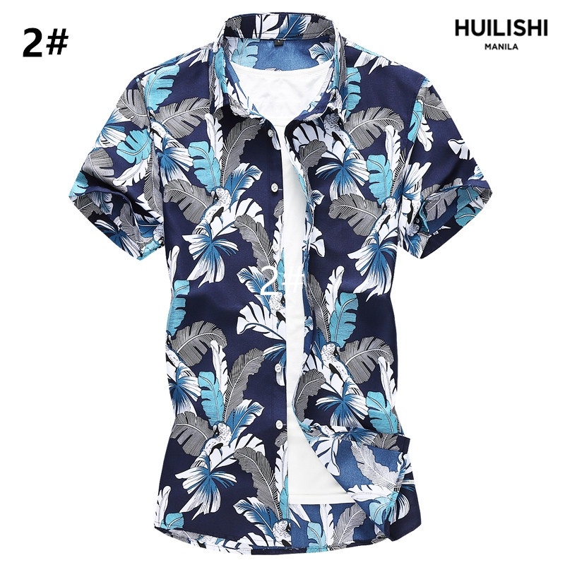 HUILISHI 13 designs Hawaiian Flower Men's High Quality Summer Short ...
