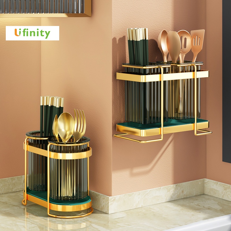 Lifinity Wall-mounted Utensil Storage Spoon Fork Rack Chopsticks Rack ...