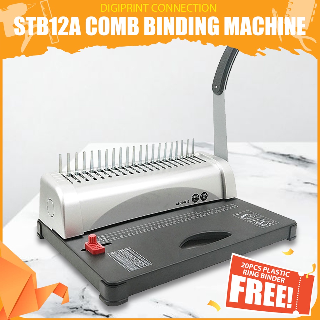 Comb Binding Machine STB12A A4 Size 12 Hole Punched Sheets FREE