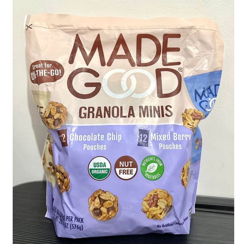 Made Good Granola Minis Chocolate Chip/Mixed Berry Great for ONTHEGO