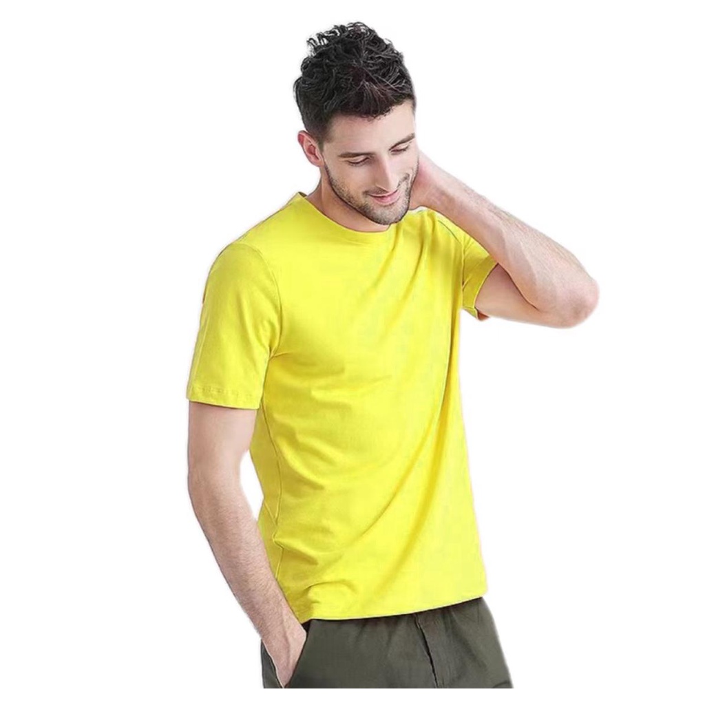 ACTIVE drifit t-shirt Unisex round neck T-shirt YELLOW color | Shopee ...