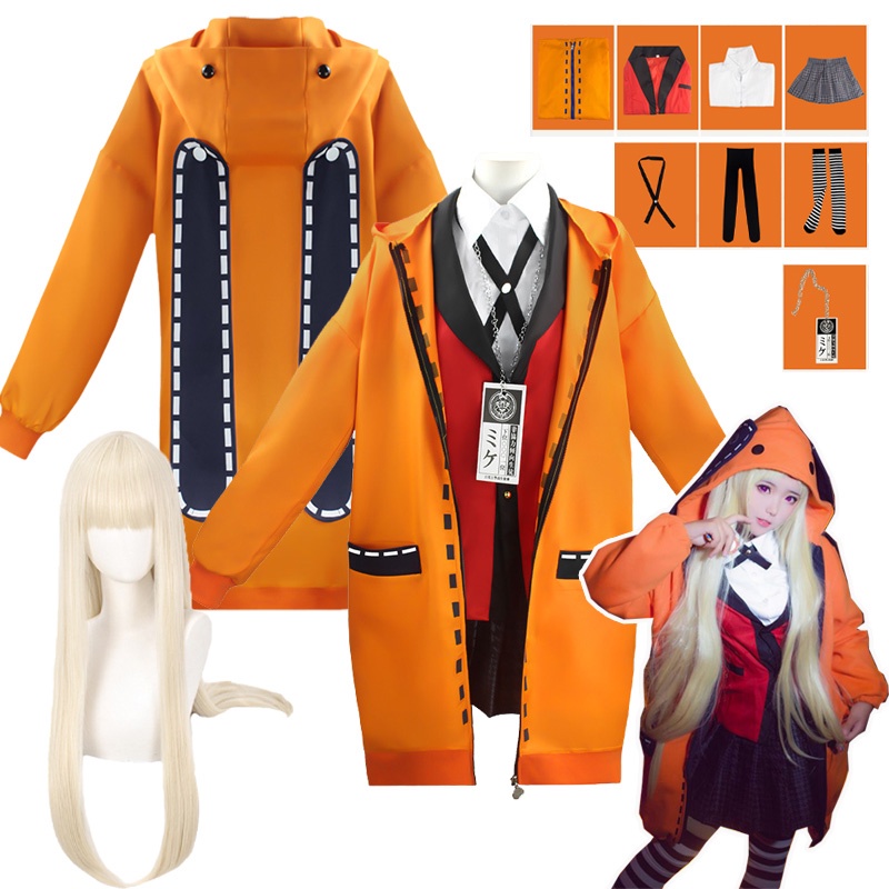 Rune Yomozuki Runa Cosplay Costume Anime Kakegurui Compulsive Gambler