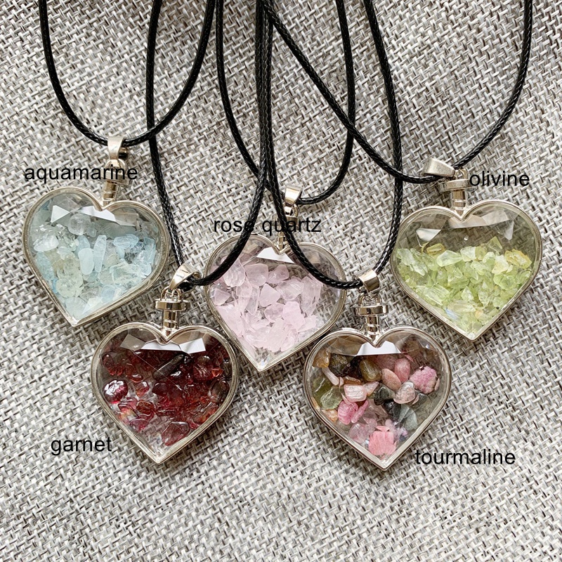 Tourmaline 2024 heart necklace