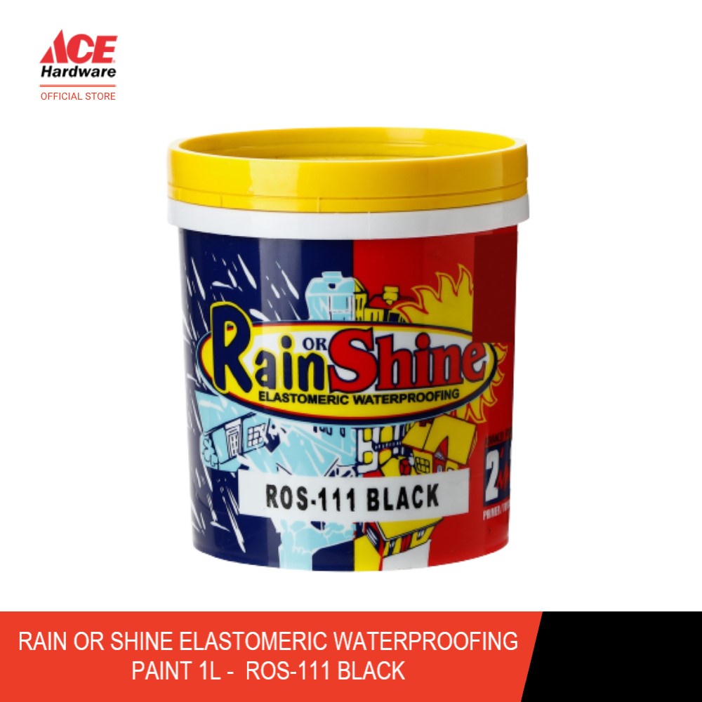 Rain or Shine ROS111 Black Elastomeric Waterproofing Paint 1L Shopee