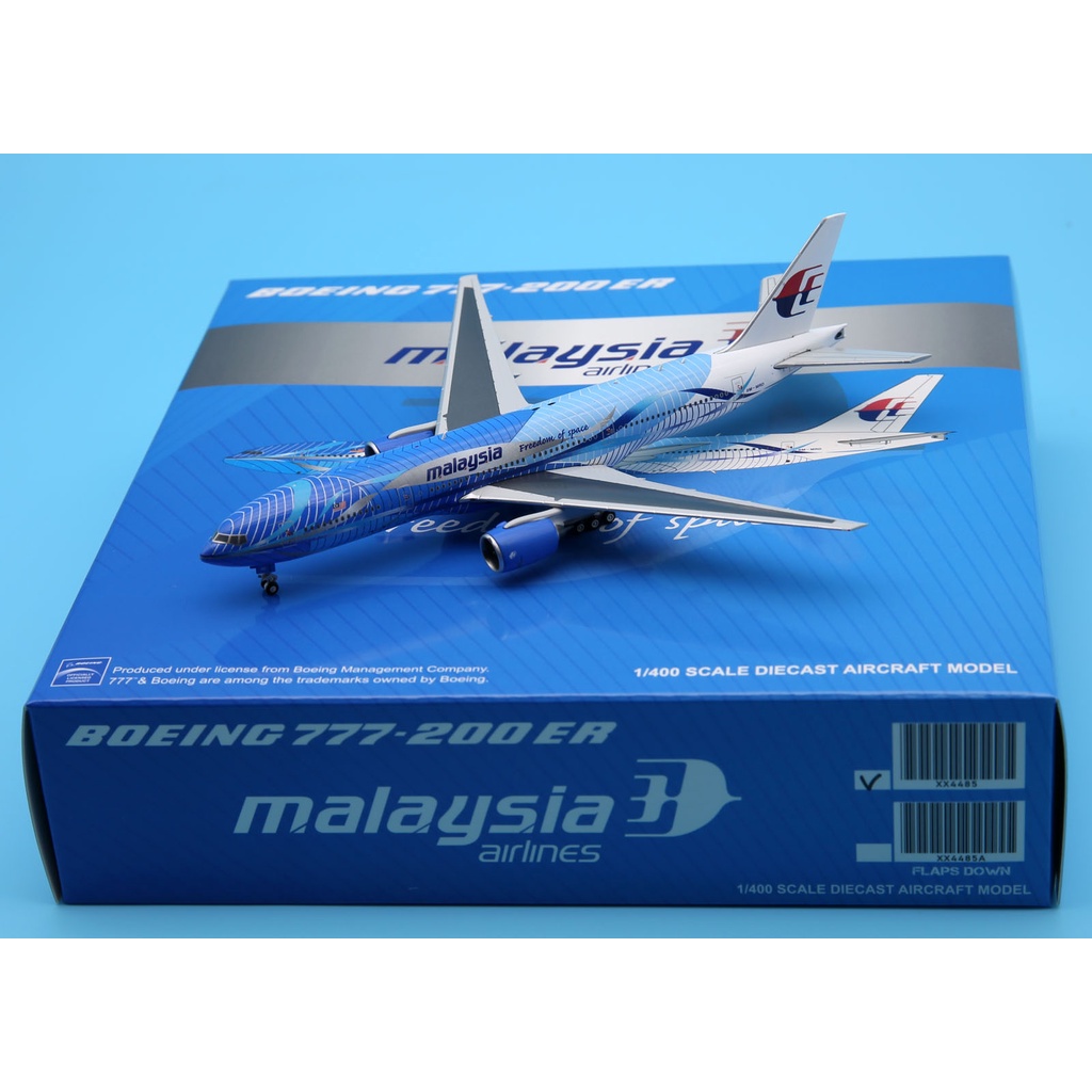 Modellino Aereo Pressofuso JC Wings 1:200 – Malaysia Airlines Boeing 777-200ER 9M-MRB, Commerciale, Nuovo