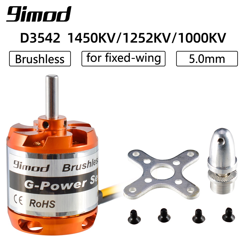 Motor DYS D3542 Sin Escobillas | 1000KV / 1250KV / 1450KV | Para Drones Y Aviones RC | Eje 5mm Y Potencia Brutal