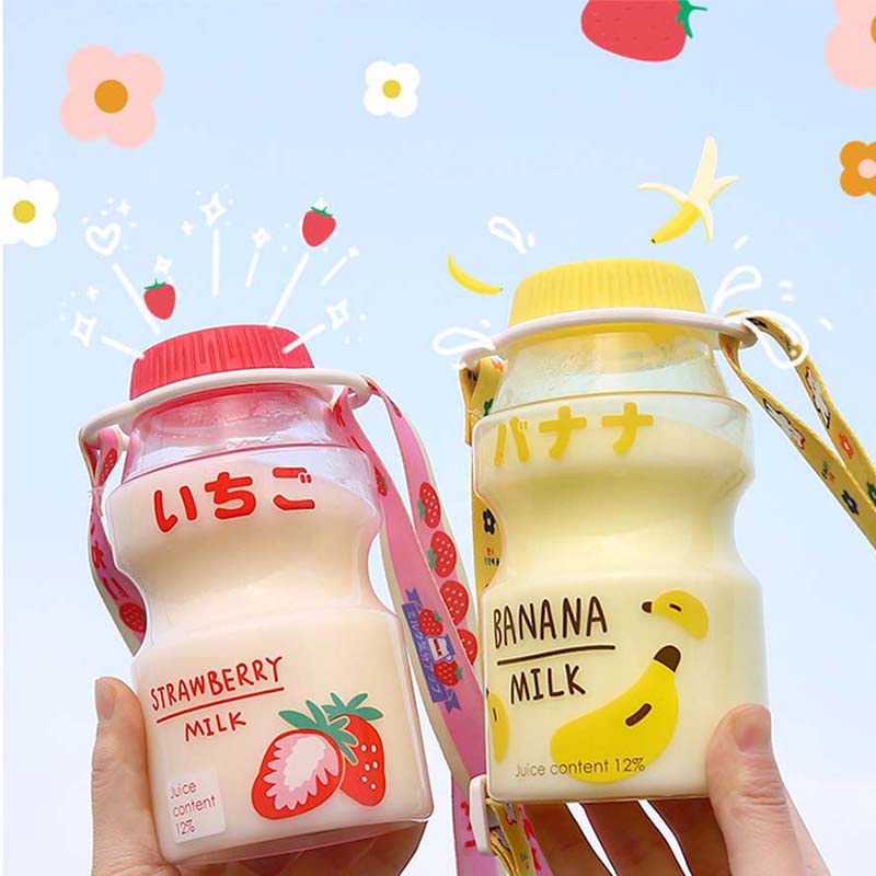 480ml Plastic Water Bottle Tour Drinking Bottle Yakult Shape Cute