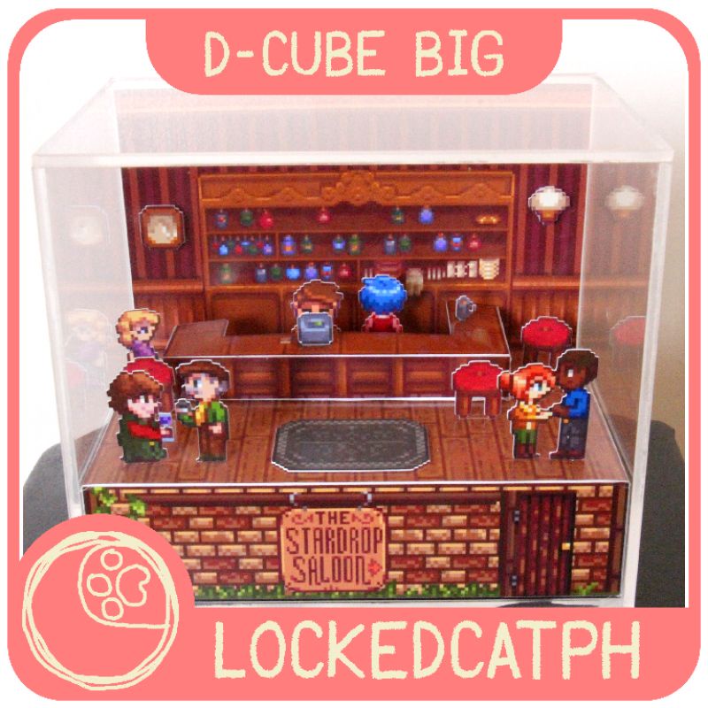 Stardew Valley Stardrop Saloon Diorama Display Cube (Handmade ...