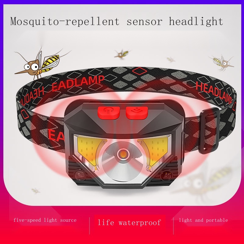 Induction lamp Intelligent induction charging headlight with red light