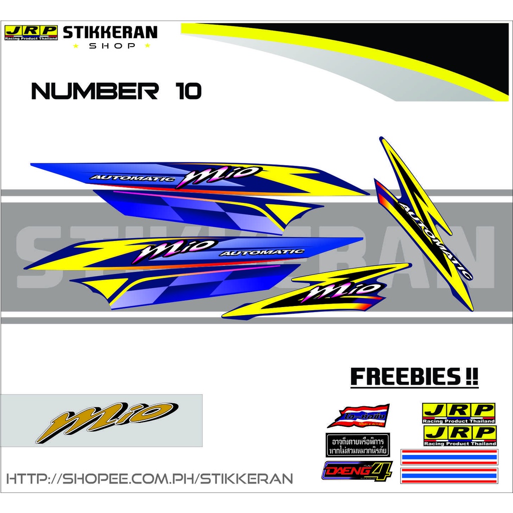 MIO SPORT MIO 1 INDONESIA DECAL ( 13 COLOR CHOICES) | Shopee Philippines