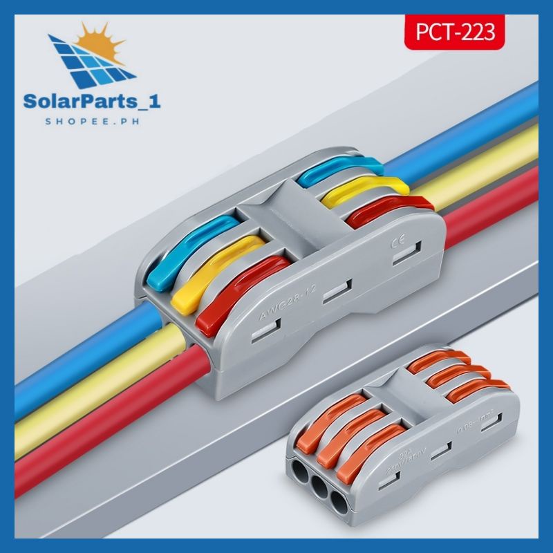 Pct 233 Universal Fast Wire Push In Lever Nut Conductor Compact Connector Shopee Philippines 6510