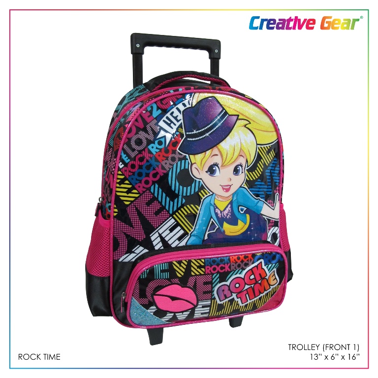 Trolley School Bag For Girls 16