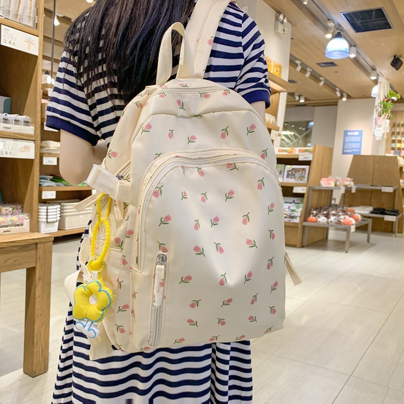 Ins Japanese and Korean Students Backpack New Small Flower Schoolbag ...
