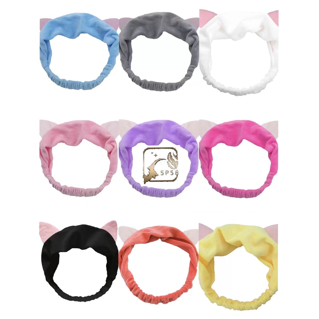 Korean Fashion Cute soft cat EAR hairband turban hair accessories ...