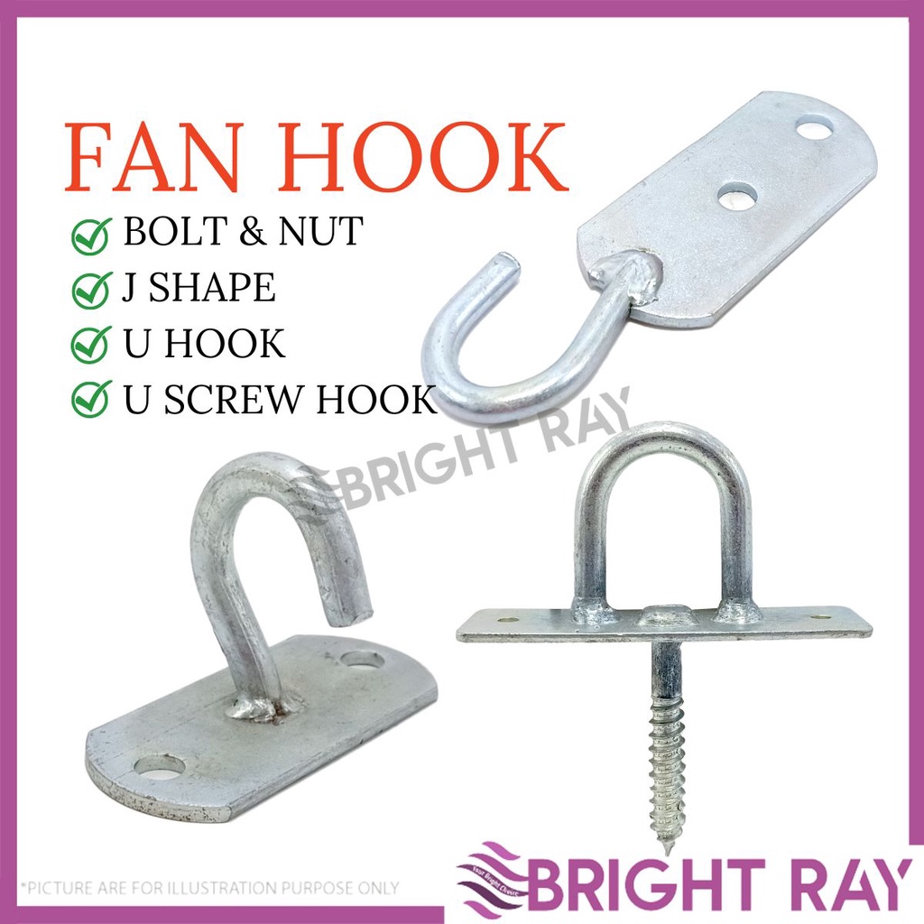 D Type J Type Fan Hook Ceiling Fan Mount Siling Fan Bracket Hammock Fan Bracket Anchor Fan