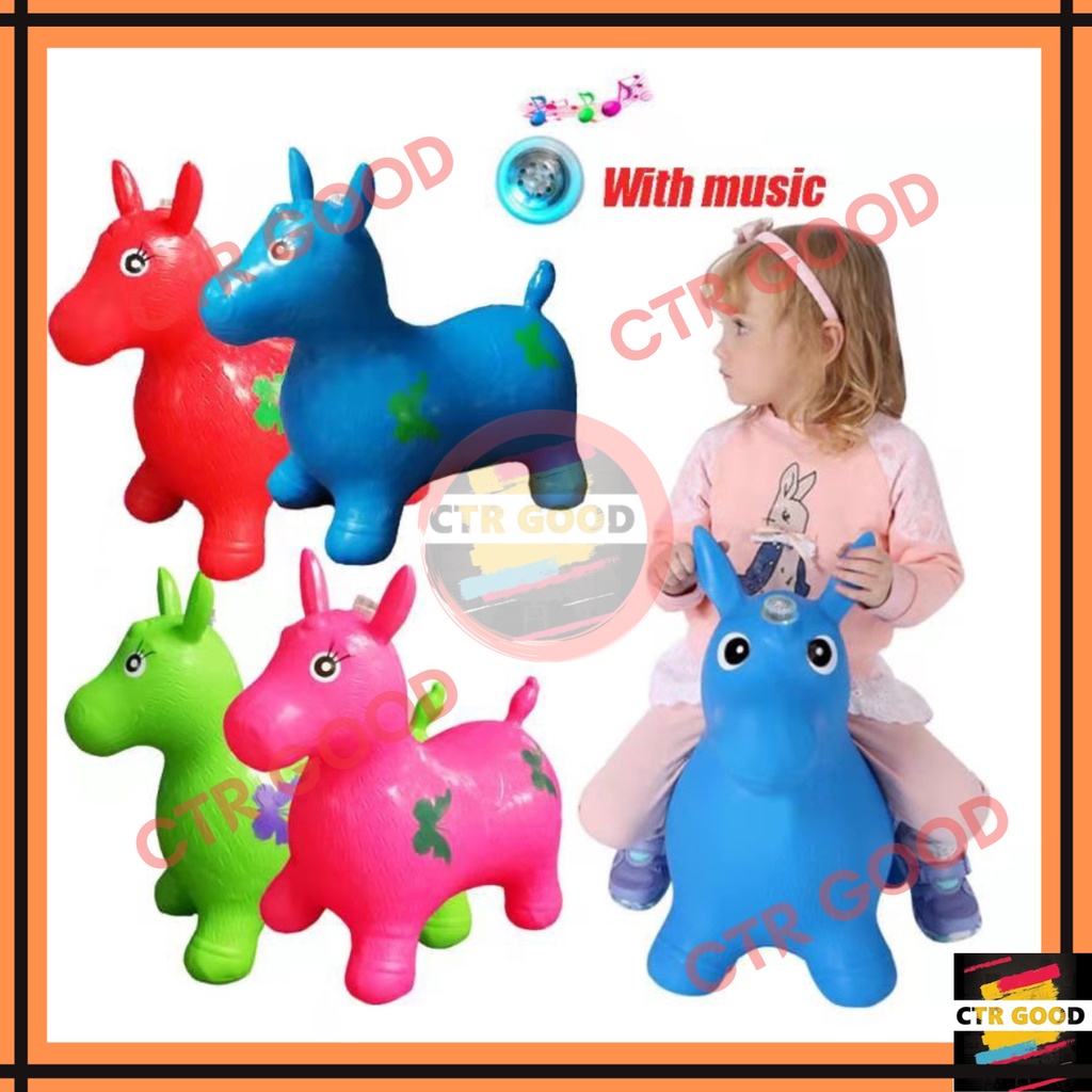 BOUNCY DONKEY ANIMAL KIDDIE INFLATABLE TOYS JUMPING HORSE (CTR GOOD