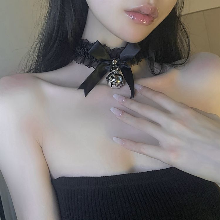 Lolita Lace Choker with Bell Sweet Cute Gothic Choker Statement