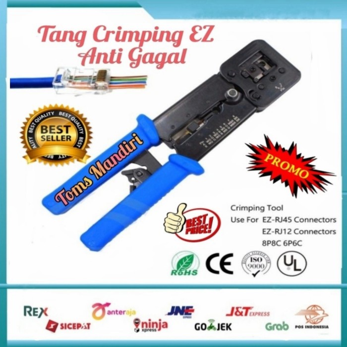 Crimping tools RJ45 CAT 5 And CAT 6 Anti Fail crimping Pliers Shopee