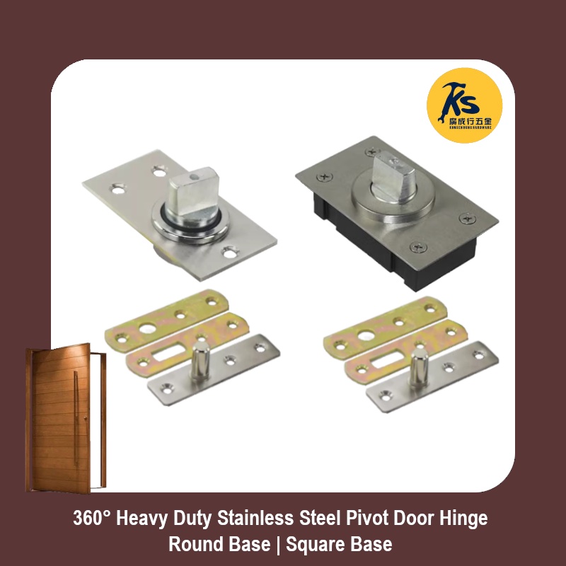 Stainless Steel Heavy Duty Pivot Door Hinge Round Base Square Base Shopee Philippines