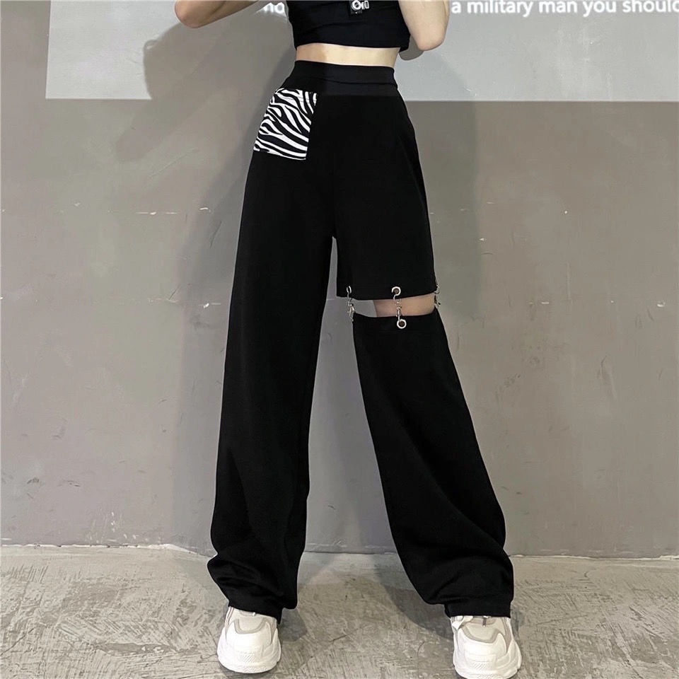 Fashion Personality Niche Wide-leg Pants Women's Summer Harajuku Style ...