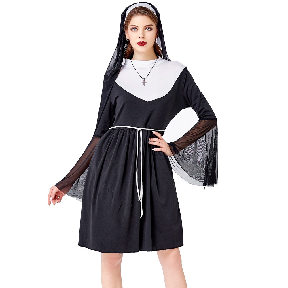 Halloween Sexy Bad Habit Nun Cosplay Costume Carnival Party Cosplay