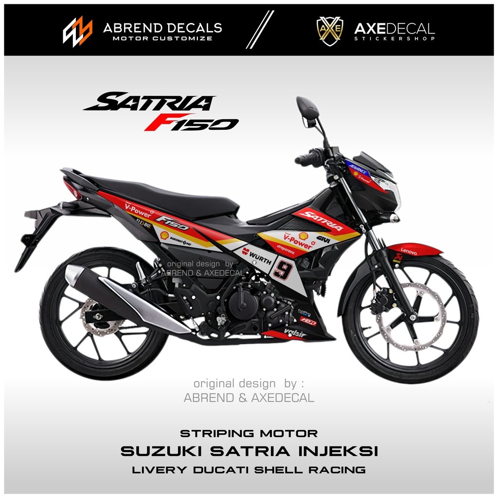SATRIA INJECTION LIVERY STRIPING SHELLDucati SATRIA FI MOTORCYCLE ...
