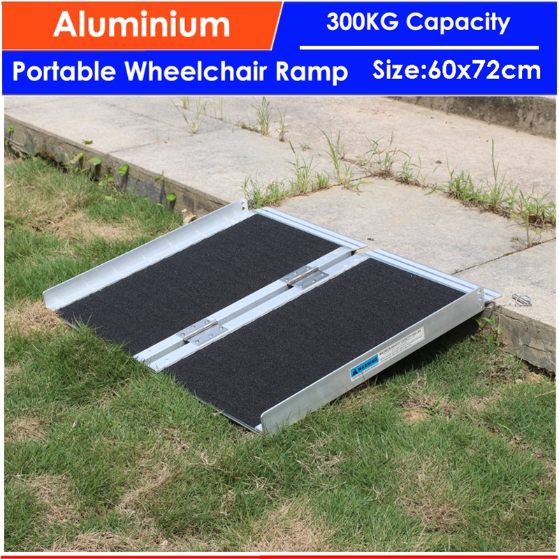 (Ready Stock,Wheelchair Aluminium Ramp Portable (Antislip) 60 X 72cm ...