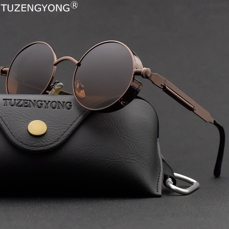 Classic Gothic Steampunk Sunglasses Polarized Men Women Brand