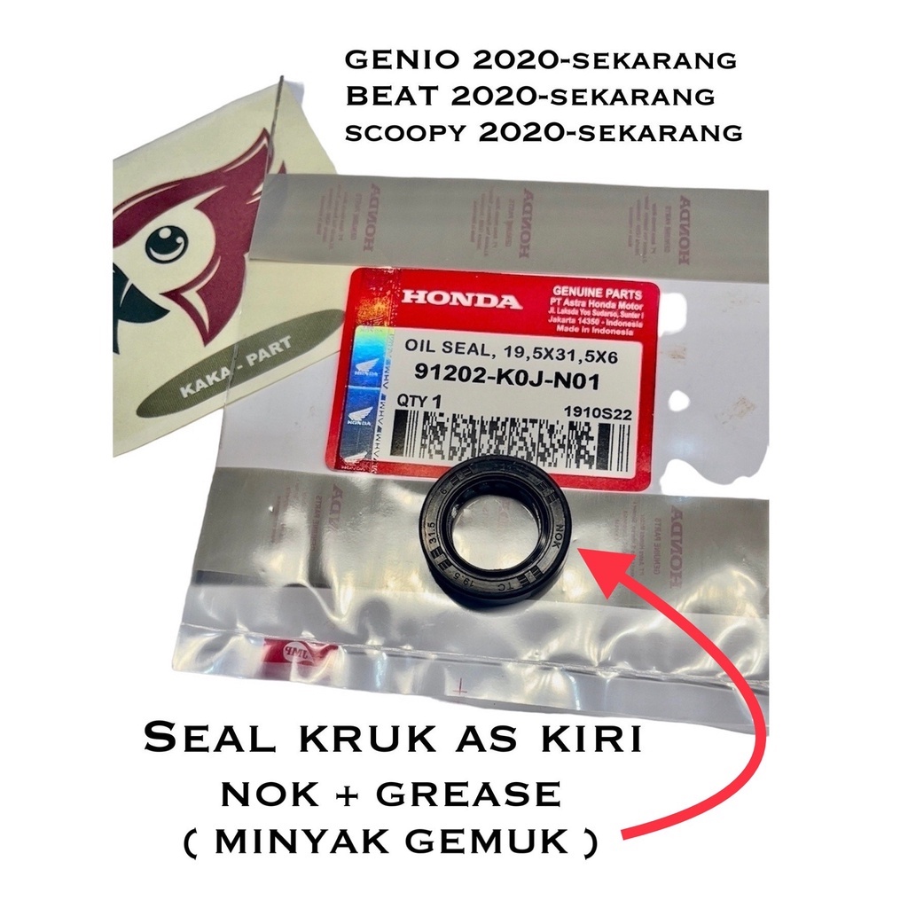 Axle Crucket Seal Left Axle Crucket Seal Cvt Genio Beat Led Esp Code K J N Shopee