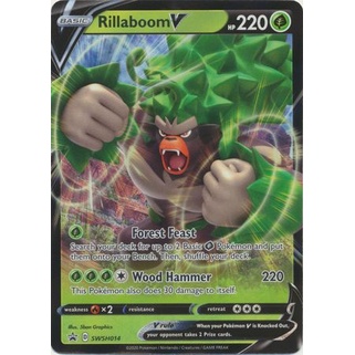Rillaboom V - SWSH014 - Promo Pokemon Sword & Shield Promos | Shopee ...