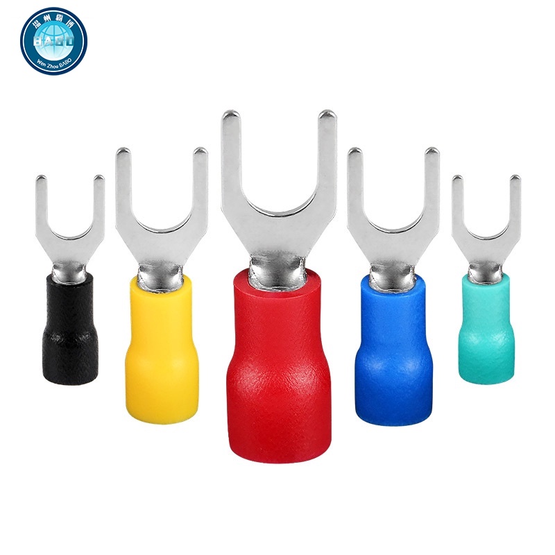COD 50PCS Five colors Wire terminal sv1.25-6 fork type terminal U-type ...