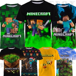 ROBLOX（4-14 Years Old)Kids Fashion T-Shirt Boys Daily Short Sleeve Shirts  Baby Casual Tops Games Adventure Summer Clothes