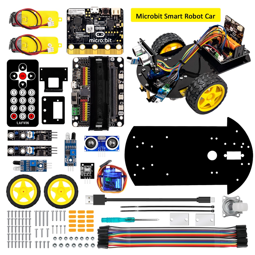 LAFVIN Smart Robot Car V1.5 including Micro:bit Board for Microbit ...