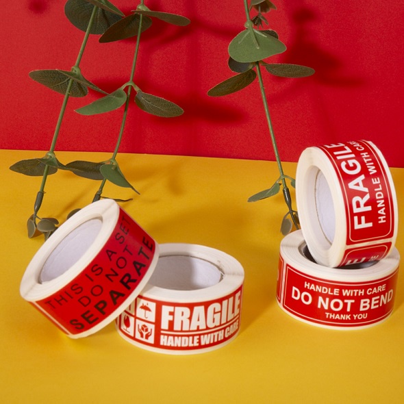 250 Pcs/roll 1*3inch Handle with Care Do Not Bend Thank You Stickers ...