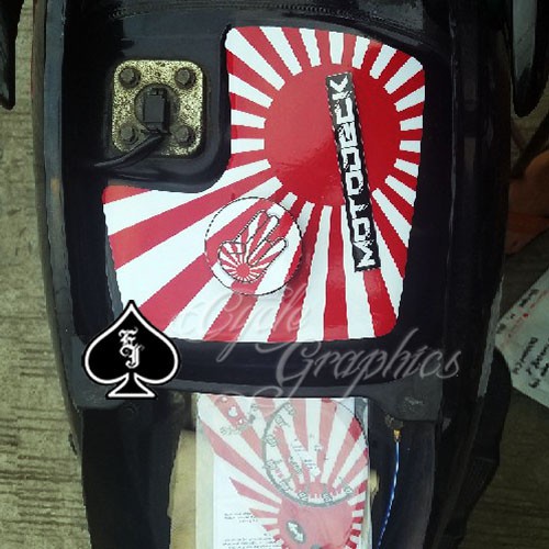 MIO SPORTY GAS TANK STICKER JAPAN FLAG JDM ej cycle | Shopee Philippines