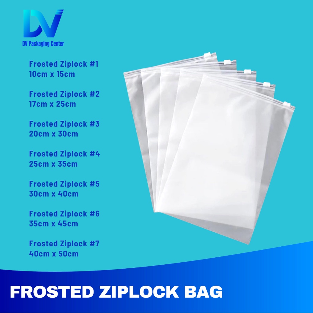 Frosted Ziplock Bag Sold Per Pc Shopee Philippines