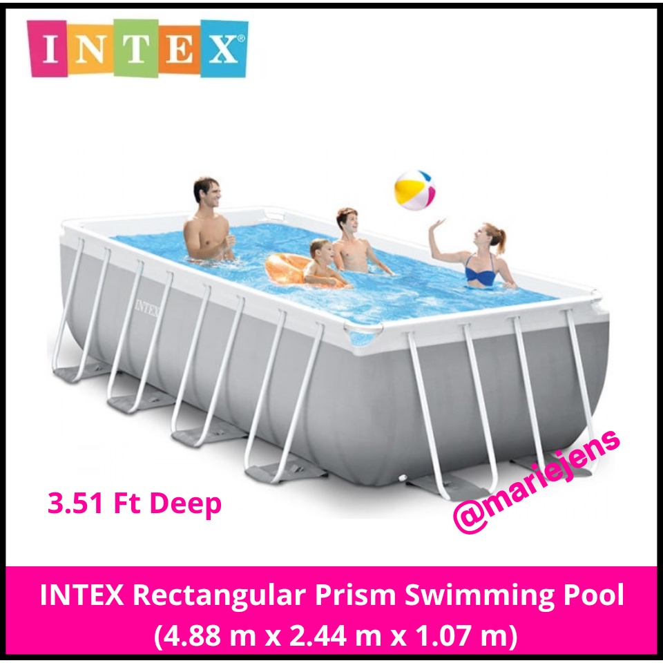 INTEX 26792 Prism Pool (Size: 4.88m x 2.44m x 1.07m) | Shopee Philippines