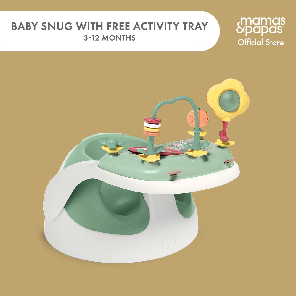 Mamas and Papas Baby Snug with Activity Tray Eucalyptus Shopee