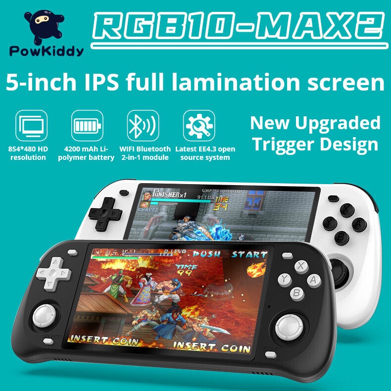 Powkiddy RGB10 Max2 Retro Handheld Game Console 64GB linux open Source ...